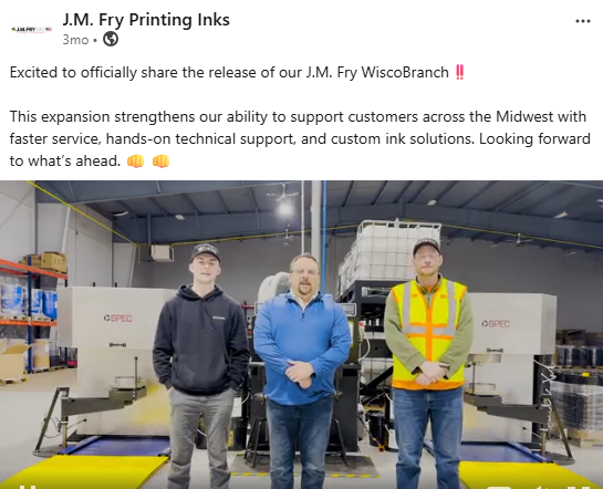 J.M. Fry WiscoBranch announcement